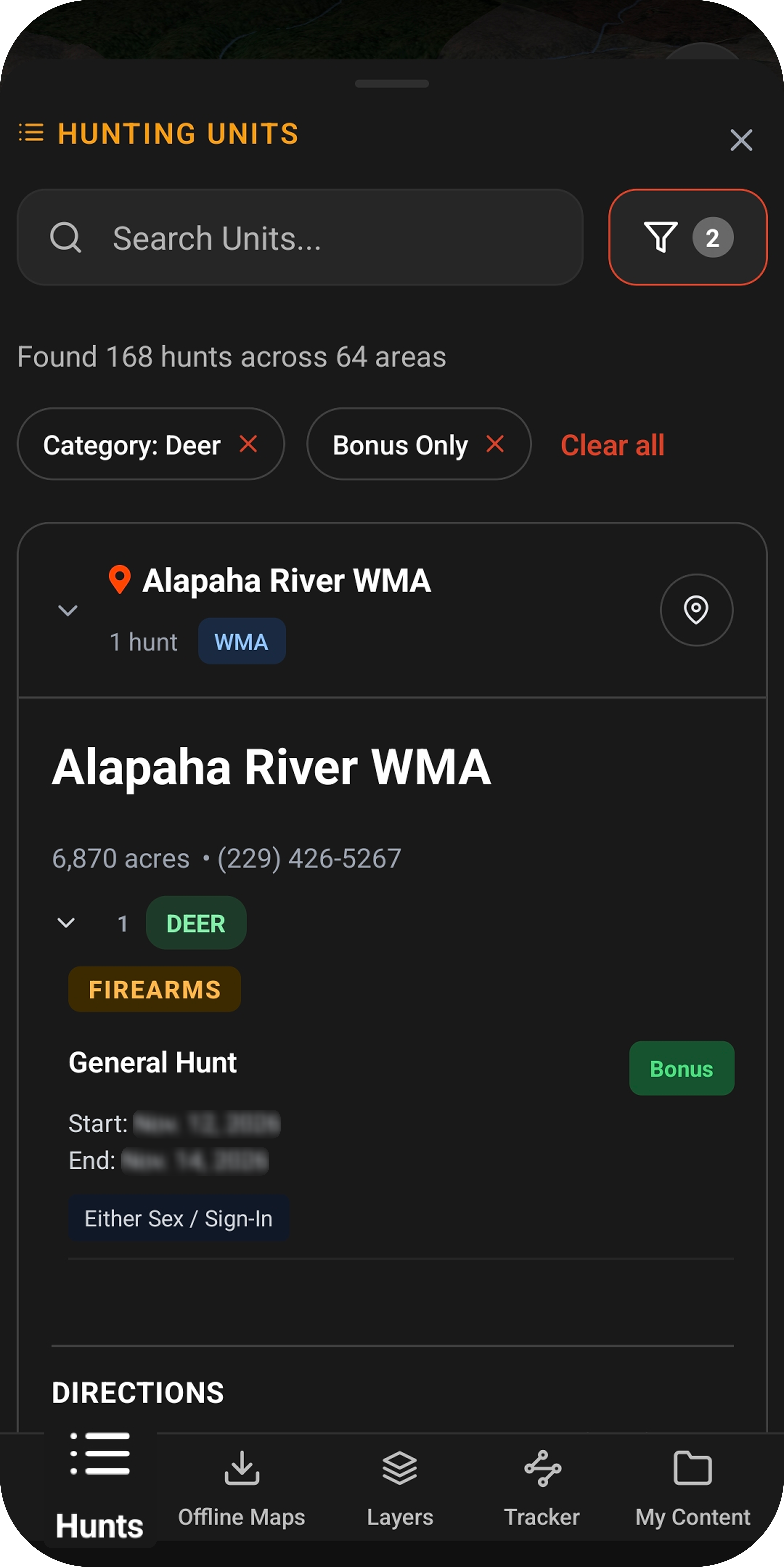 TruHunt app on iOS